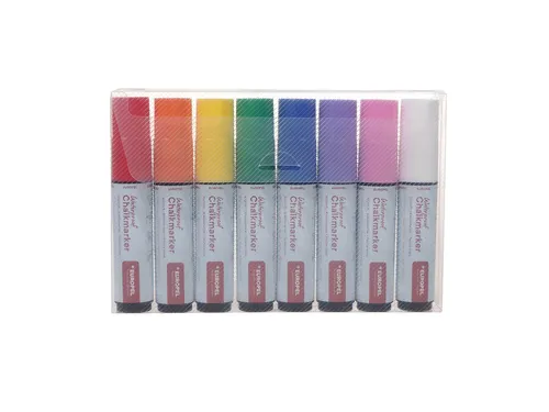 Krijtstift Europel watervast 15mm assorti 8 stuks