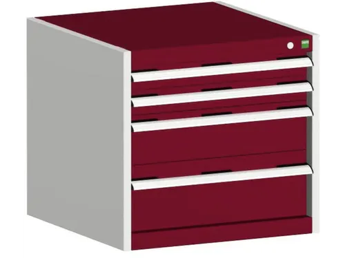 ladekast HxBxD 600x650x650mm 4laden romp RAL7035 front RAL3004