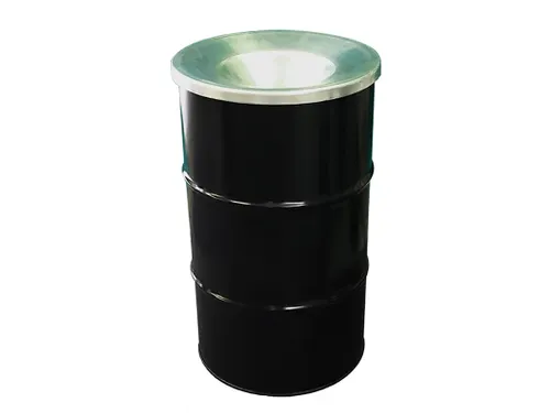 Afvalbak Binbin Met Vlamvertragend Deksel 120 Liter Zwart
