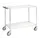 Tafelwagen,Draagverm. 150Kg,2Etage(S),Etage(S) Melaminecoating,Wit