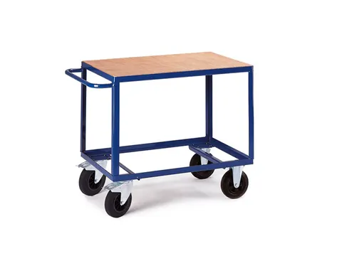 tafelwagen,draagverm. 600kg,2etage(s),laadvl. LxB 1000x700mm,houtetage