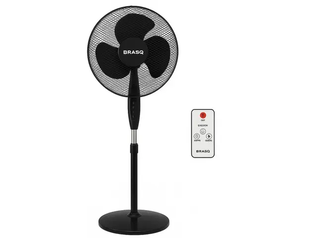 Statiefventilator BRASQ met remote Ø 40cm zwart