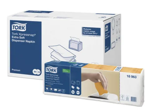 Tork Xpressnap Servet 21,3x16,5cm 2-laags 1/2 vouw Oranje 5x200x8