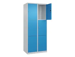 lockerkast,HxBxD 1850x800x500mm,2x3vakken,vak B 400mm,cil.-slot