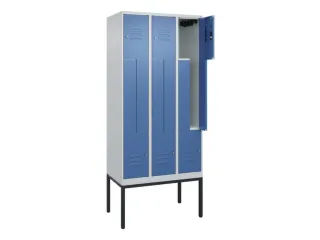 Z-garderobekast,HxBxD 2120x900x500mm,vak B 150/300mm,cil.-slot - 2