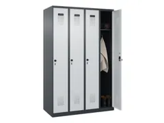 locker,HxBxD 1850x1200x500mm,4vak,vak B 300mm,draaigrendel