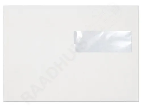Envelop Raadhuis 162x229 C5 VR dienst plakstrip wit 80gr 25 stuks