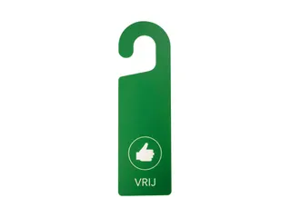 Kunststof deurhanger 250x75mm Vrij - Bezet Rood/Groen 10 stuks - 3