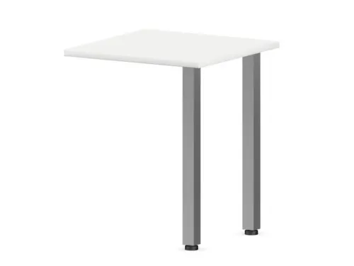 aanbouwtafel,i.h.v.,HxBxD 720-840x600x600mm,2voeten verchroomd,Bl-wit