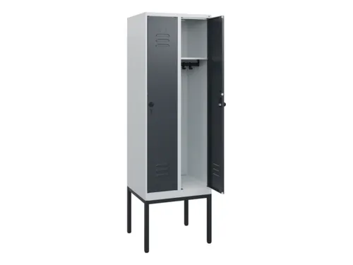 locker,HxBxD 1950x600x500mm,2vak,vak B 300mm,draaigrendel