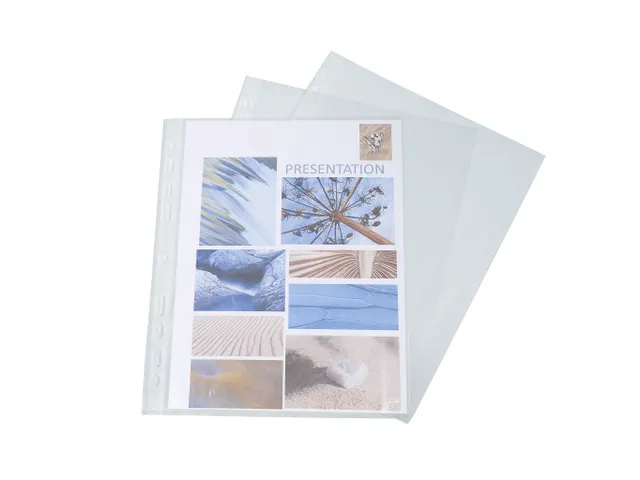 Geperforeerde Showtassen A5 Gestructureerd PP 5/100E Transparant 100st