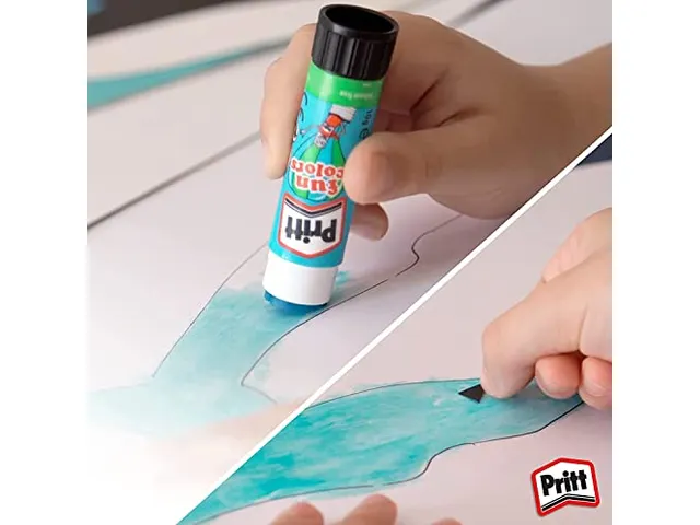 Lijmstift Pritt Fun colors 10gr 1 blister met 4 kleuren
