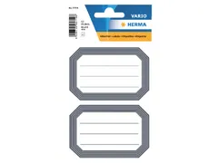 Boek Etiket Herma 5719 82x55mm Grijze rand gelinieerd 12 stuks
