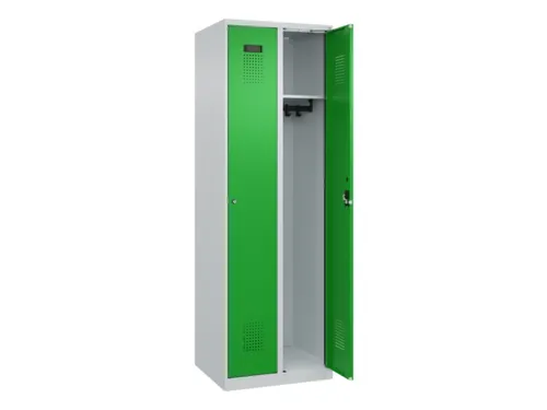 locker,HxBxD 1850x600x500mm,2vak,vak B 300mm,cil.-slot,staand op vloer