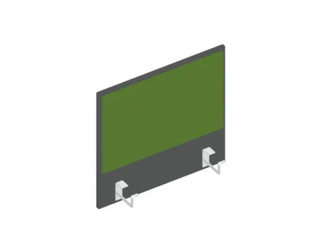 baliepaneel bureau aanbouw links MS-donkergrijs BN7048-groen 600mm