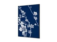 Wanddecoratie Textiel Set A2 Japanse Bloesem Blauw