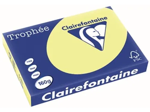 Trophée Pastel gekleurd papier A3 160 gram 250vel Citroengeel