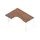 hoek-bureau,HxBxD 730x1600x1200mm,blad canaletto-hout,verdieping links