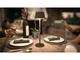 Securit Tafellamp Georgina LED Zwart oplaadbaar USB dimbaar - 10