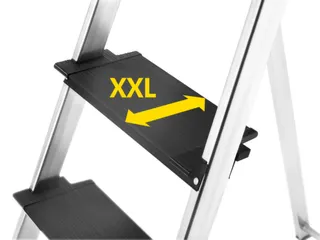 staande trap,5 XXL treden,treden/platform zwart,Stand H 1,06m - 5