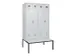 locker met bank,voor scheiding van kleding,HxBxD 2120x1200x815mm,4vak