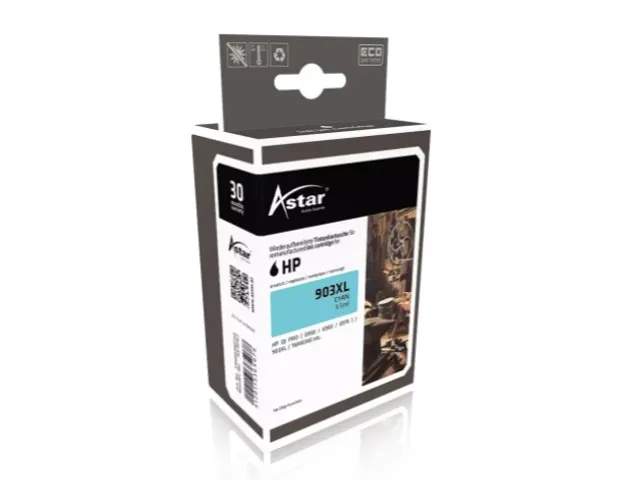 AS70763 ASTAR HP 903XL OJ PRO inkt cyan HC rebuilt 825pag 9,5ml