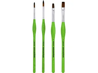 Penselenset Eberhard Faber Green Winner 4st. Rond/plat 4,6,8 en 12, sy - 2