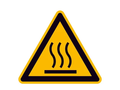 Waarschuwingsbord,V. Binnen/Buiten,Waarschuwing: Heet Oppervlak