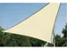 Voile solaire perméable triangulaire 5x5x5m Champagne