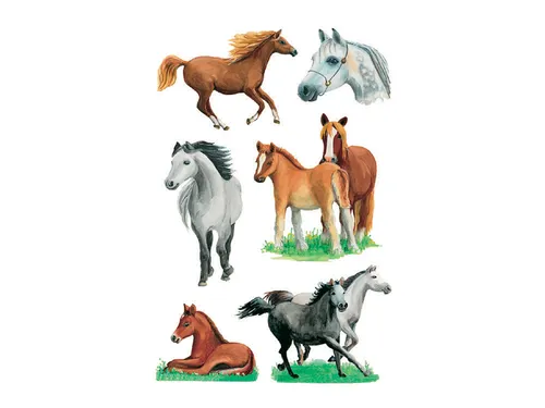 Sticker Etiket Herma 3553 Paarden 18 stickers