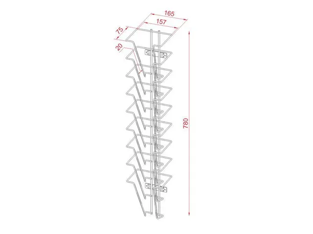 Folderrek Twinco A5 9 Compartimenten Grijs
