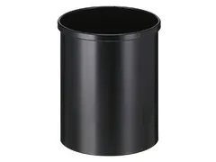 Ronde Papierbak metaal 15 liter Zwart