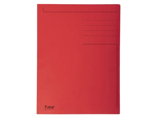 Dossiermap Exacompta Forever A4 3 kleppen 280gr rood