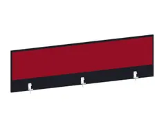 baliepaneel,v. bureau,aanbouw achter,B 1600mm,CC-zwart,BN4011-rood