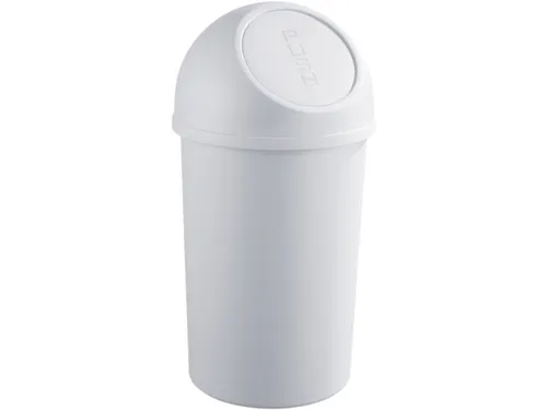 afvalbak,45l,HxØ 700x403mm,romp PP lichtgrijs,deksel PP lichtgrijs