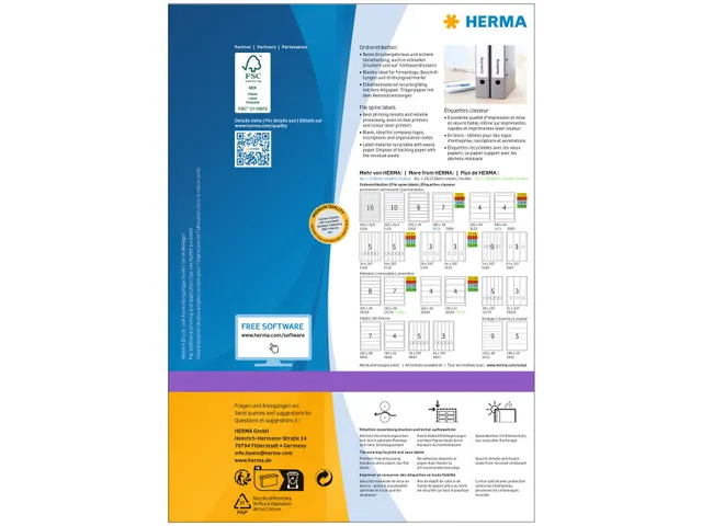 Herma 4283 Rugetiket 192x38 mm Wit permanent klevend 700 stuks