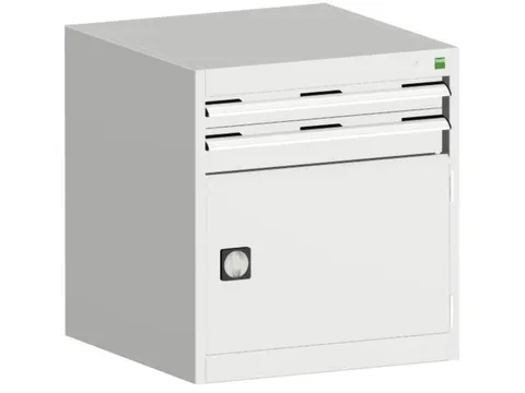 ladekast HxBxD 700x650x525mm 2laden RAL7035 front RAL7035