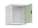 opzetkast,v. locker,1vak.,vak B 400mm,HxBxD 500x400x500mm,cilinderslot