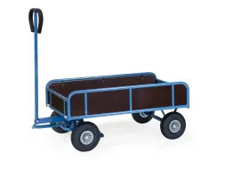Handtrekwagen 4124P 400kg 1145x645mm hout polyurethaan wielen