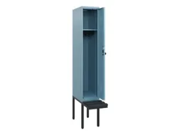 locker met bank,HxBxD 1950x300x815mm,1vak,vak B 300mm,draaigrendel