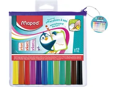 Viltstift Maped Marker'Peps whiteboard set à 12 kleuren