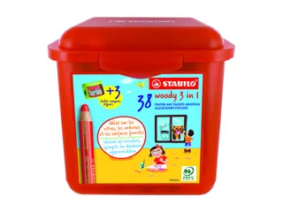 Kleurpotlood STABILO 882 woody 3-in-1 incl. 3 slijpers 38 stuks assort - 1