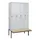 locker met bank,HxBxD 2120x1200x815mm,4vak,vak B 300mm,draaigrendel