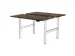 Cambio Zit-Sta bureau duo bench frame Zilver