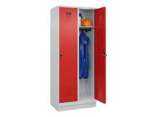 locker,HxBxD 1950x800x500mm,2vak,vak B 400mm,draaigrendel,sokkel - 1