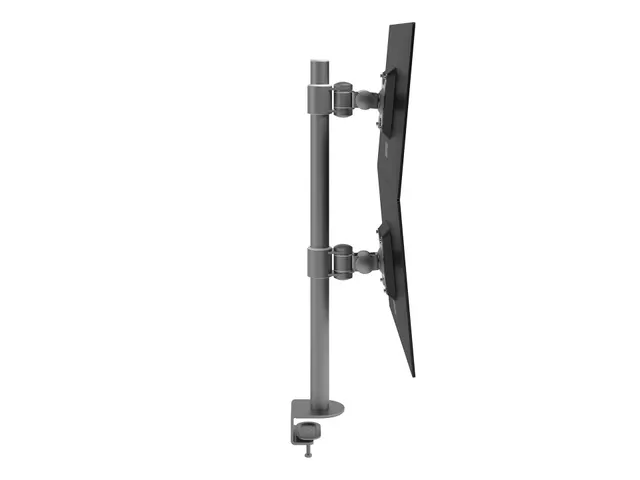 Bras support vertical 2 écrans bureau Viewmate Style 672 Argent