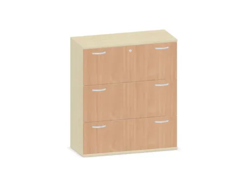 hangmappenkast 1150x1000x430mm 3hangmappenframes esdoorn + Beuken
