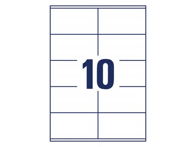 etiket Avery ILK 105x57mm 100 vel 10 etiketten per vel wit