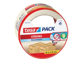 Verpakkingstape Tesapack Strong 50mmx66m Transparant PP no noise - 1