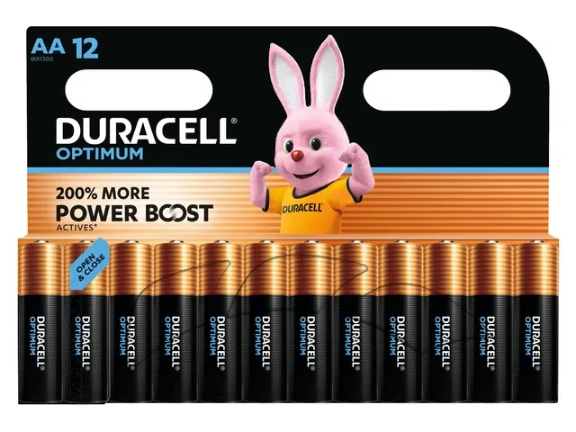 Batterij Duracell Optimum 12x AA